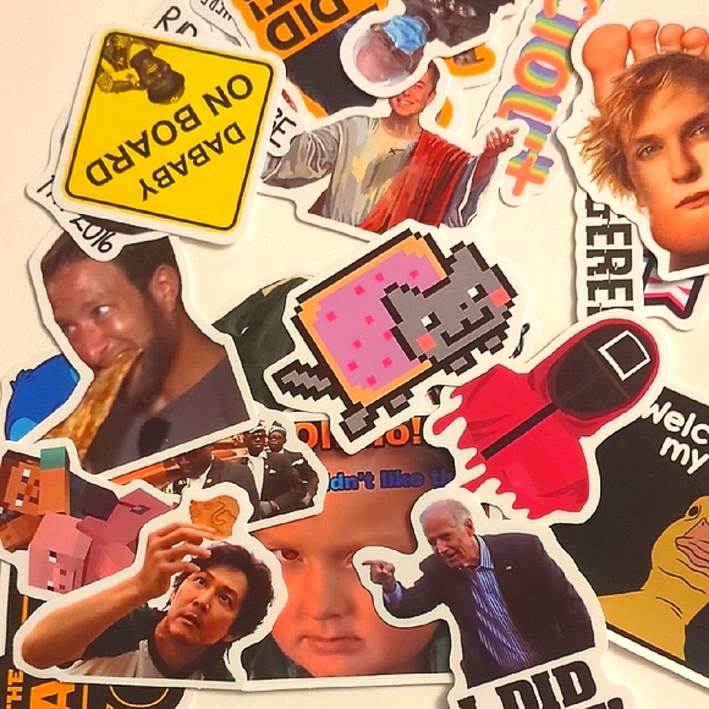 Set #1 Of 25 Assorted Meme Stickers